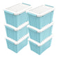 72/97QT Storage Box with Wheels & Lid – Stackable Heavy Duty Organizer 4-6-Pack