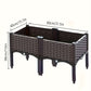 Raised Garden Bed Planter Box w/ Drainage Outdoor Balcony Vegetable Flower