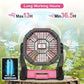 10400mAh 13hrs Rechargeable Automatic Oscillating Camping Fan with LED and Hook