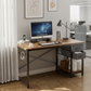40/47 Inch Computer Desk with Fabric Storage Drawers, Modern Home Office Table