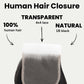 Malaysian Body Wave 4x4 Transparent Lace Human Hair Closure