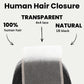 Malaysian Straight 4x4 Transparent Lace Human Hair Closure