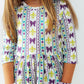 Mardi Gras 3/4 Sleeve Pocket Twirl Dress