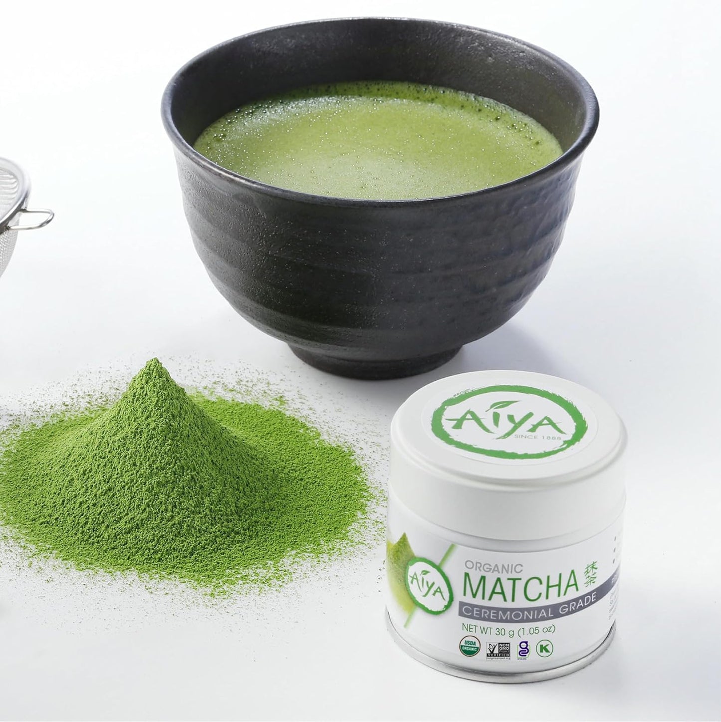 Aiya Organic Ceremonial Grade Matcha, 30 g, Case of 6