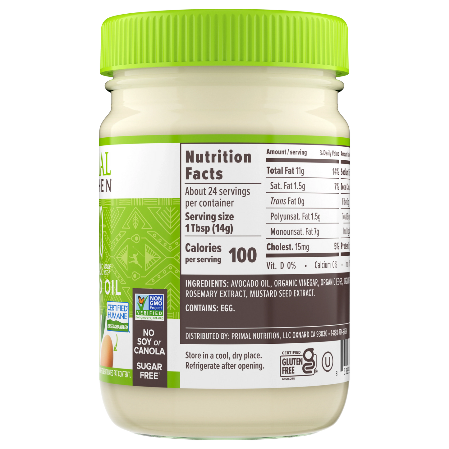 Primal Kitchen Avocado Oil Mayo (6-Pack, 24 Fl Oz)