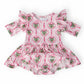 Merry Mistletoe 3/4 Sleeve Twirl Flutter Bodysuit