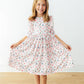 Mila in Paris 3/4 Sleeve Ruffle Twirl Dress