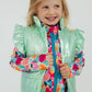 SALE Mint Iridescent Puffer Vest