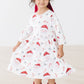 Mistletoe Magic 3/4 Sleeve Pocket Twirl Dress
