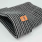 HAAKWEAR H-Stitch™ Contrast Cuffed Beanie – Black/Gray | Made in USA | Trending Ski & Snowboard Beanie