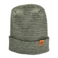 HAAKWEAR H-Stitch Contrast Cuffed Beanie – Gray/Green | Made in USA | Trending Designer Winter Hat 2025