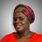 Kente African Head Wraps (Brown & Red)