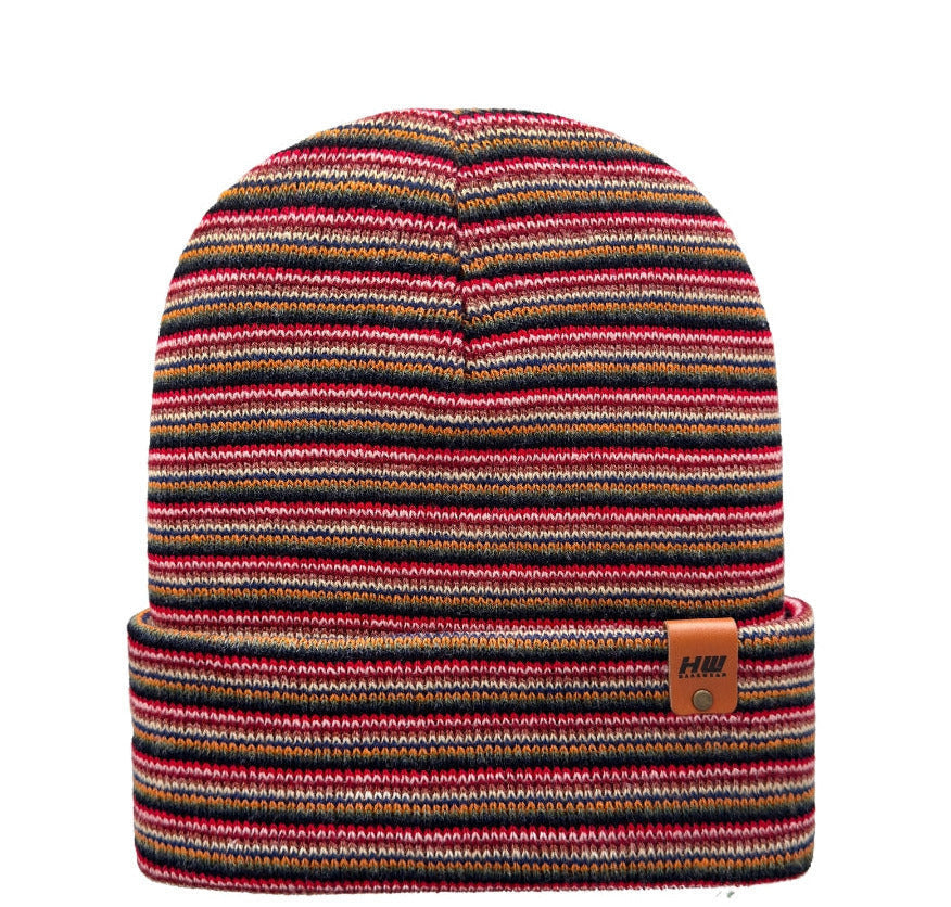 Haakwear Traditional Stitch Beanie, Multi Color Knit Winter Hat