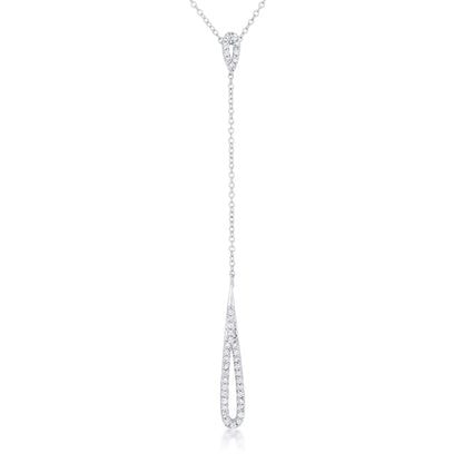 Avera Chrisette 0.4ct Cubic Zirconia Classic Drop Lariat Necklace