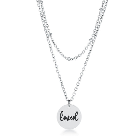 Delicate Silver Plated Necklace Loved