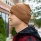 HAAKWEAR H-Stitch Cuffed Beanie - Patented Design, Made in USA - Camel Brown