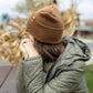 HAAKWEAR H-Stitch Cuffed Beanie - Patented Design, Made in USA - Camel Brown