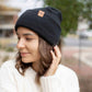 HAAKWEAR H-Stitch Cuffed Beanie - NEW Designed and Made in USA (Patented Design) - Charcoal Black