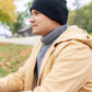 HAAKWEAR H-Stitch Cuffed Beanie - NEW Designed and Made in USA (Patented Design) - Charcoal Black