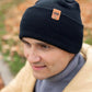 HAAKWEAR H-Stitch Cuffed Beanie - NEW Designed and Made in USA (Patented Design) - Charcoal Black
