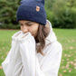 HAAKWEAR H-Stitch Cuffed Beanie - NEW Designed and Made in USA (Patented Design) - Denim Blue