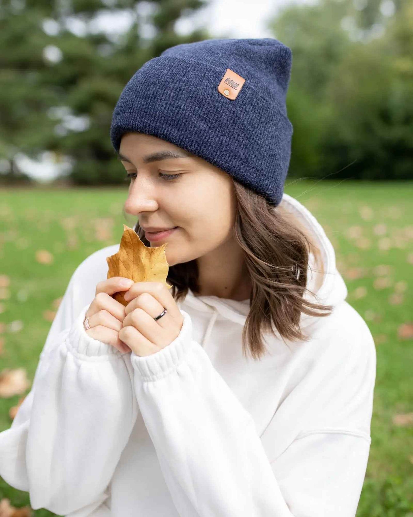 HAAKWEAR H-Stitch Cuffed Beanie - NEW Designed and Made in USA (Patented Design) - Denim Blue