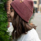 HAAKWEAR H-Stitch Cuffed Beanie - NEW Designed and Made in USA (Patented Design) - Rusty Burgundy