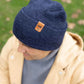 HAAKWEAR H-Stitch Cuffed Beanie - NEW Designed and Made in USA (Patented Design) - Denim Blue