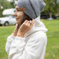 HAAKWEAR H-Stitch Cuffed Beanie - NEW Designed and Made in USA (Patented) - Koala Gray
