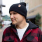 HAAKWEAR H-Stitch Cuffed Beanie - NEW Designed and Made in USA (Patented Design) - Midnight Black