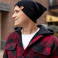 HAAKWEAR H-Stitch Cuffed Beanie - NEW Designed and Made in USA (Patented Design) - Midnight Black