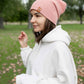 HAAKWEAR H-Stitch Cuffed Beanie - NEW Designed and Made in USA (Patented Design) - Pearl Pink