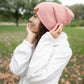 HAAKWEAR H-Stitch Cuffed Beanie - NEW Designed and Made in USA (Patented Design) - Pearl Pink