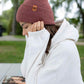 HAAKWEAR H-Stitch Cuffed Beanie - NEW Designed and Made in USA (Patented Design) - Rusty Burgundy