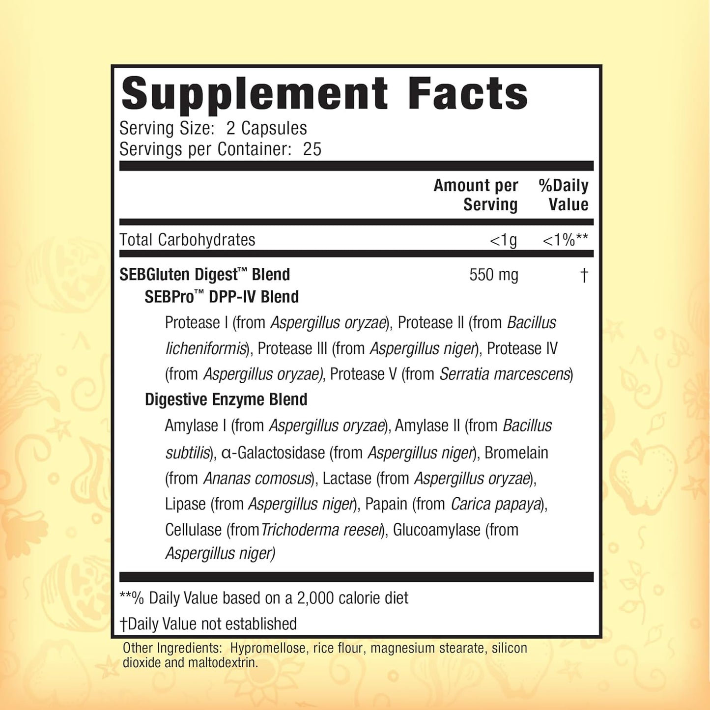 Nature's Secret Gluten and Dairy Digestive Aid, Digestive Enzyme Supplement, 50 Capsules