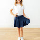 Navy Twirl Skort