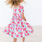 Neon Floral S/S Pocket Twirl Dress