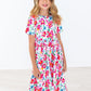 Neon Floral S/S Pocket Twirl Dress