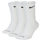 Nike Adult 3-Pack Everyday Plus Cushioned Socks - White