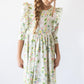No Bunny Like You 3/4 Sleeve Ruffle Twirl Dress