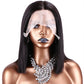 Sweet & Cute Brazilian Straight Bob Wig - Human Hair - Lace Front - Short & Fluffy