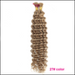 10A Colored Deep Wave Human Hair Bulk for Braiding - No Weft - Real Hair Silk