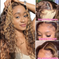 P4/27 Highlight Water Wave Human Hair Lace Front Wig - Brazilian