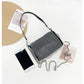 New Arrival Trendy Rhinestone Small Square Bag | Full Diamond Underarm Bag & Women's Chain Shoulder Crossbody Small Handbag (Japanese & Korean Style)