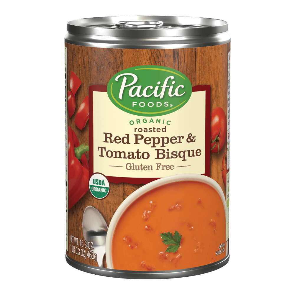 Pacific Foods Roasted Red Pepper Tomato Bisque (Pack of 12) 16.3 Oz