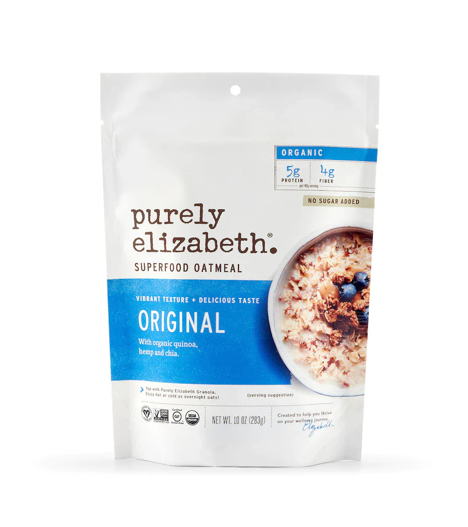 Purely Elizabeth Original Superfood Oats, Pack of 12 2-Ounce Bags