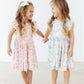 Off to the Circus Flutter Sleeve Twirl Dress