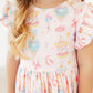 Off to the Circus Flutter Sleeve Twirl Dress