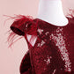 Ophelia Burgundy Party Dress