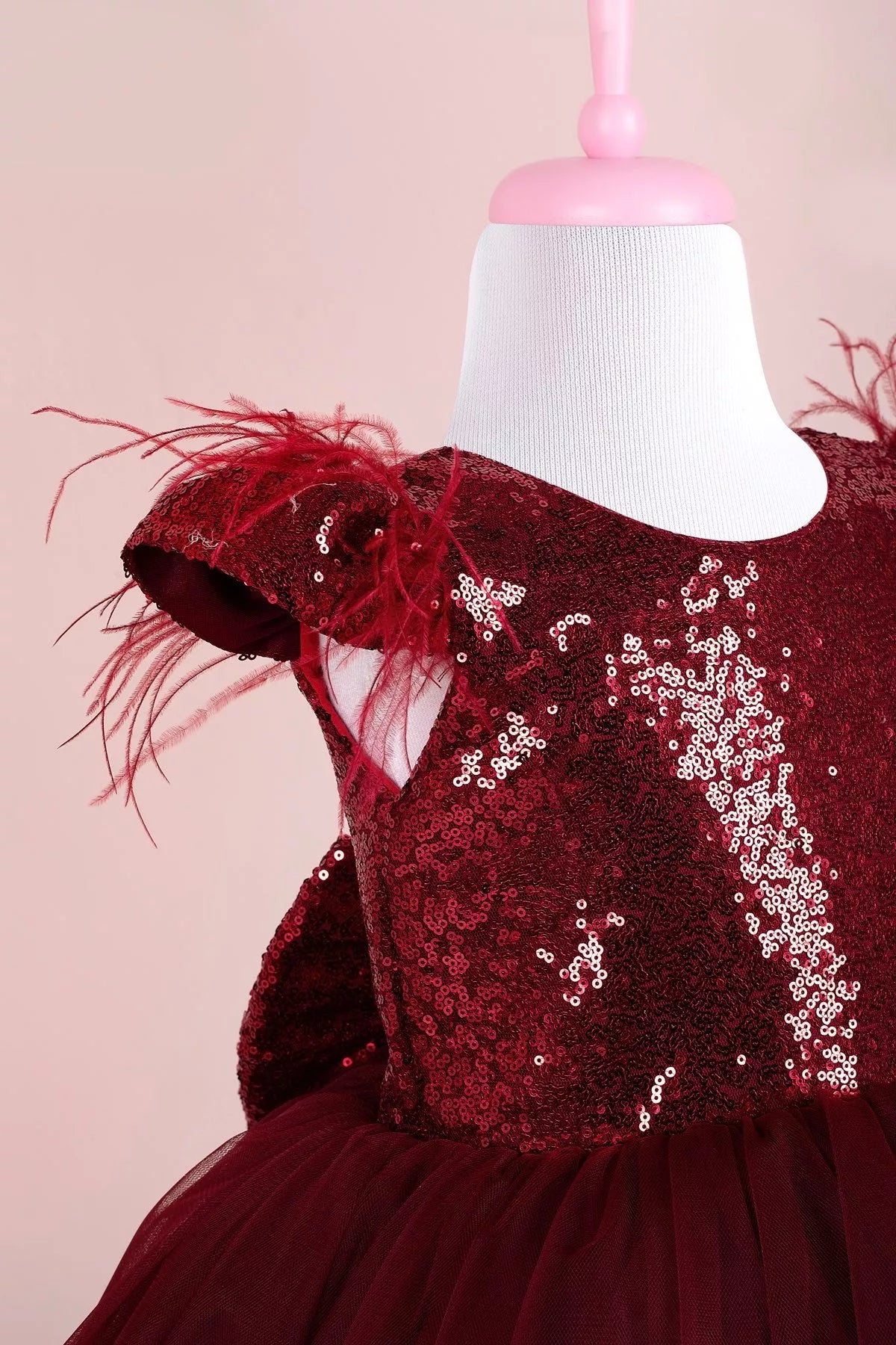 Ophelia Burgundy Party Dress